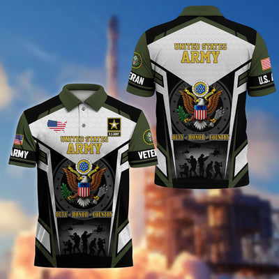 Premium US Veterans Polo Shirt, Gifts For US Veterans, Gifts On Father's Day, Veterans Day.