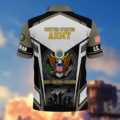 Premium US Veterans Polo Shirt, Gifts For US Veterans, Gifts On Father's Day, Veterans Day.