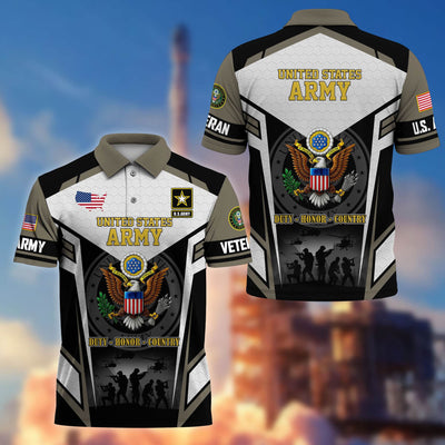 Premium US Veterans Polo Shirt, Gifts For US Veterans, Gifts On Father's Day, Veterans Day.