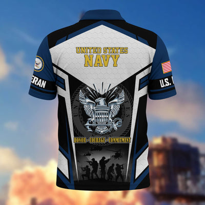 Premium US Veterans Polo Shirt, Gifts For US Veterans, Gifts On Father's Day, Veterans Day.