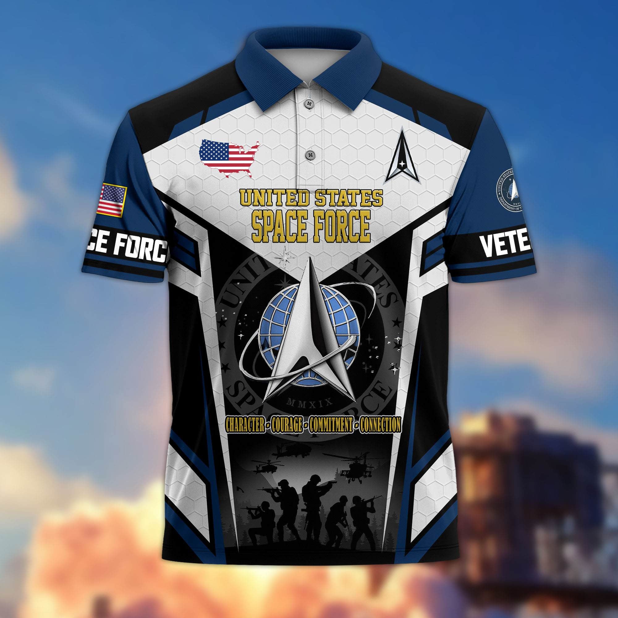 Premium US Veterans Polo Shirt, Gifts For US Veterans, Gifts On Father's Day, Veterans Day.