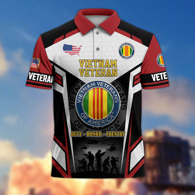 Premium US Veterans Polo Shirt, Gifts For US Veterans, Gifts On Father's Day, Veterans Day.
