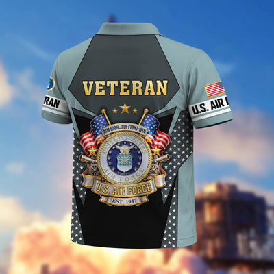 Premium US Veterans Polo Shirt, Gifts For US Veterans, Gifts On Father's Day, Veterans Day.