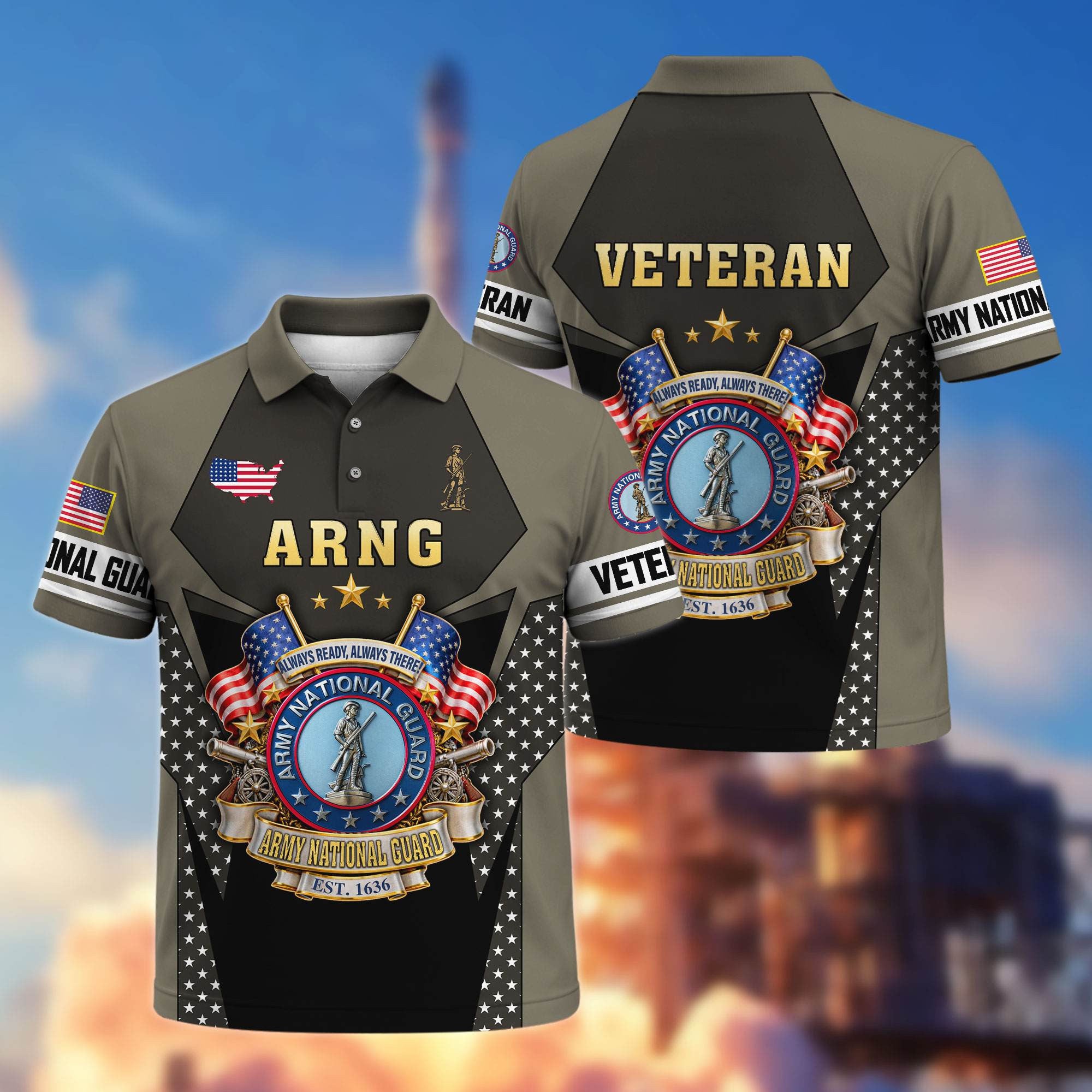 Premium US Veterans Polo Shirt, Gifts For US Veterans, Gifts On Father's Day, Veterans Day.