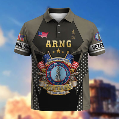 Premium US Veterans Polo Shirt, Gifts For US Veterans, Gifts On Father's Day, Veterans Day.