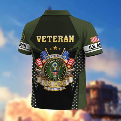 Premium US Veterans Polo Shirt, Gifts For US Veterans, Gifts On Father's Day, Veterans Day.