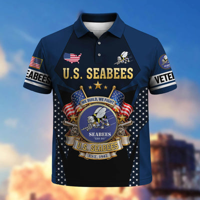 Premium US Veterans Polo Shirt, Gifts For US Veterans, Gifts On Father's Day, Veterans Day.