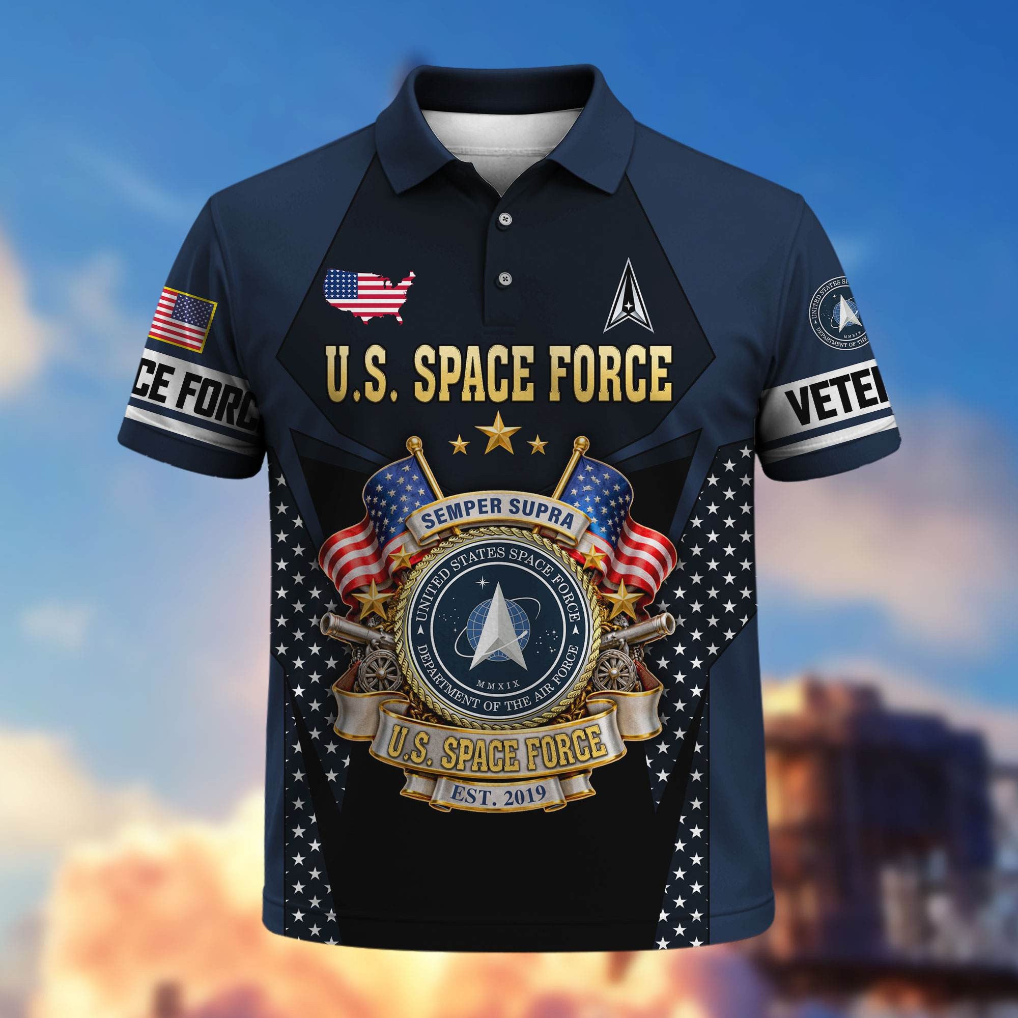 Premium US Veterans Polo Shirt, Gifts For US Veterans, Gifts On Father's Day, Veterans Day.