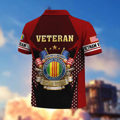 Premium US Veterans Polo Shirt, Gifts For US Veterans, Gifts On Father's Day, Veterans Day.