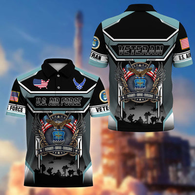 Premium US Veterans Polo Shirt, Gifts For US Veterans, Gifts On Father's Day, Veterans Day.