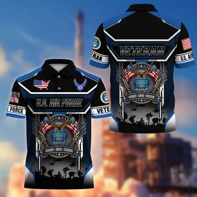 Premium US Veterans Polo Shirt, Gifts For US Veterans, Gifts On Father's Day, Veterans Day.