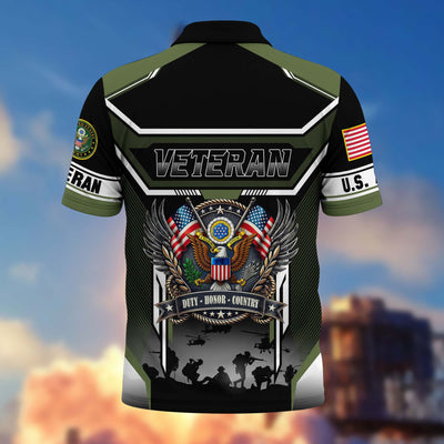 Premium US Veterans Polo Shirt, Gifts For US Veterans, Gifts On Father's Day, Veterans Day.
