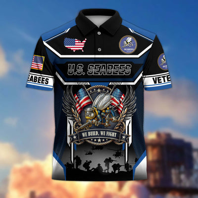 Premium US Veterans Polo Shirt, Gifts For US Veterans, Gifts On Father's Day, Veterans Day.