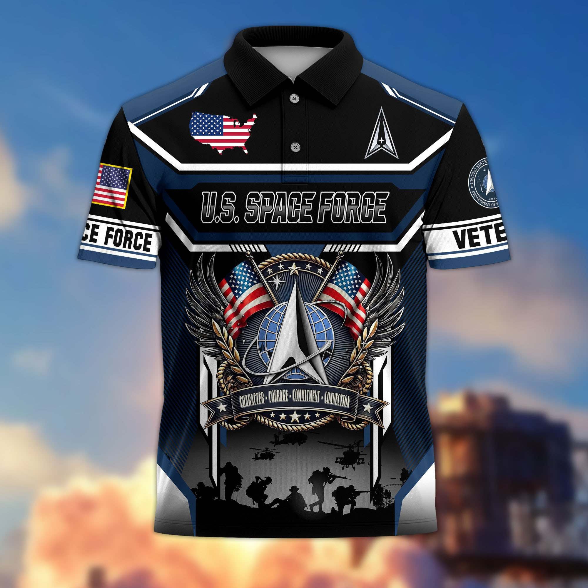 Premium US Veterans Polo Shirt, Gifts For US Veterans, Gifts On Father's Day, Veterans Day.