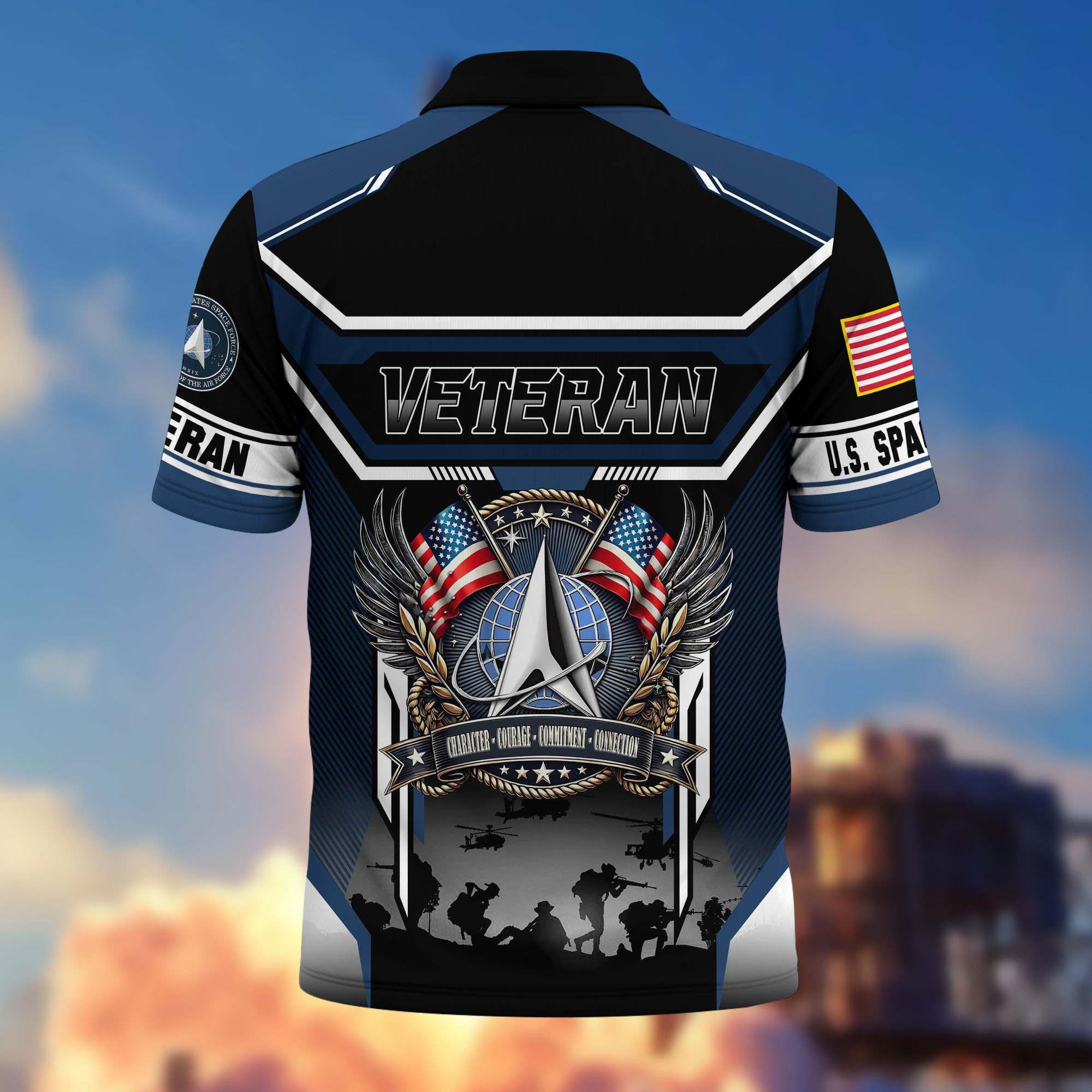 Premium US Veterans Polo Shirt, Gifts For US Veterans, Gifts On Father's Day, Veterans Day.