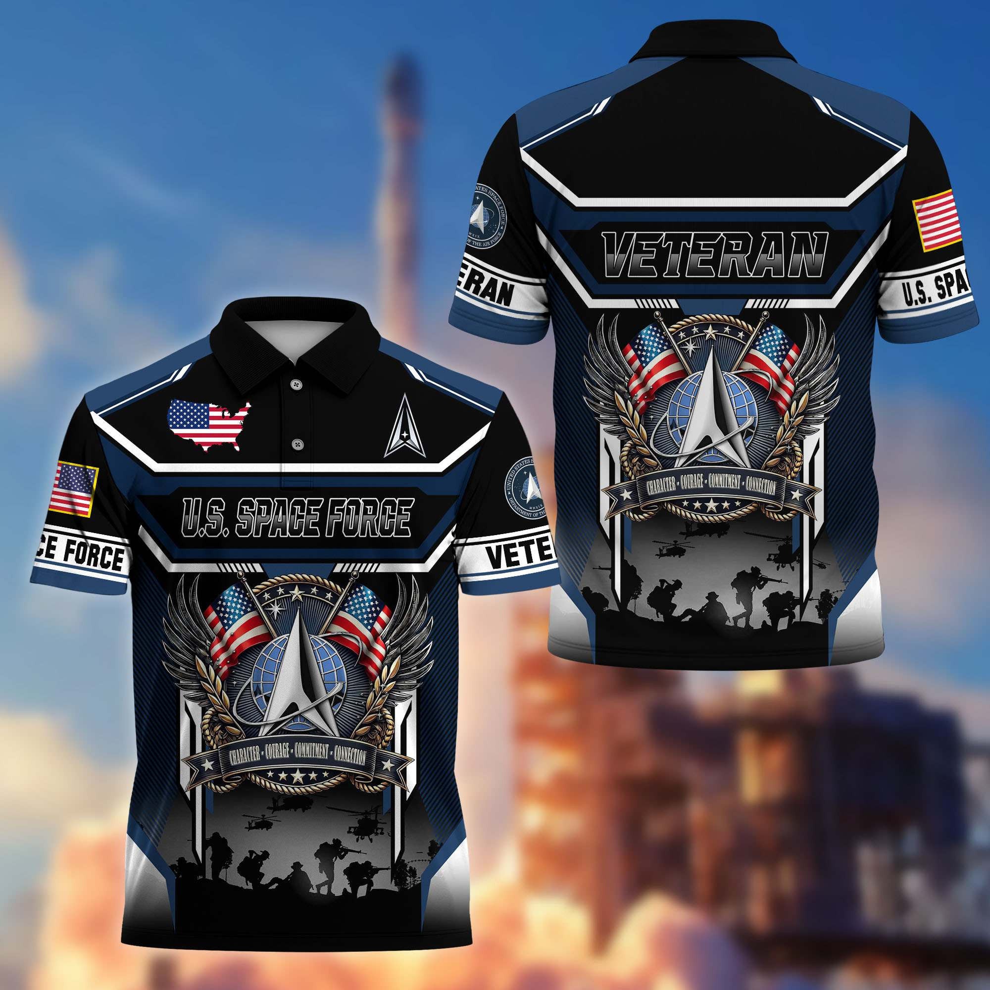 Premium US Veterans Polo Shirt, Gifts For US Veterans, Gifts On Father's Day, Veterans Day.