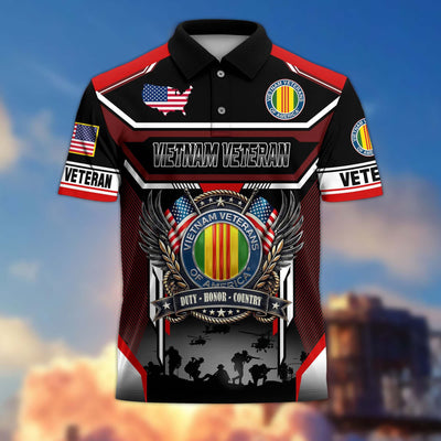 Premium US Veterans Polo Shirt, Gifts For US Veterans, Gifts On Father's Day, Veterans Day.