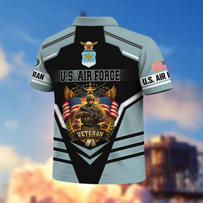 Premium US Veterans Polo Shirt, Gifts For US Veterans, Gifts On Father's Day, Veterans Day.