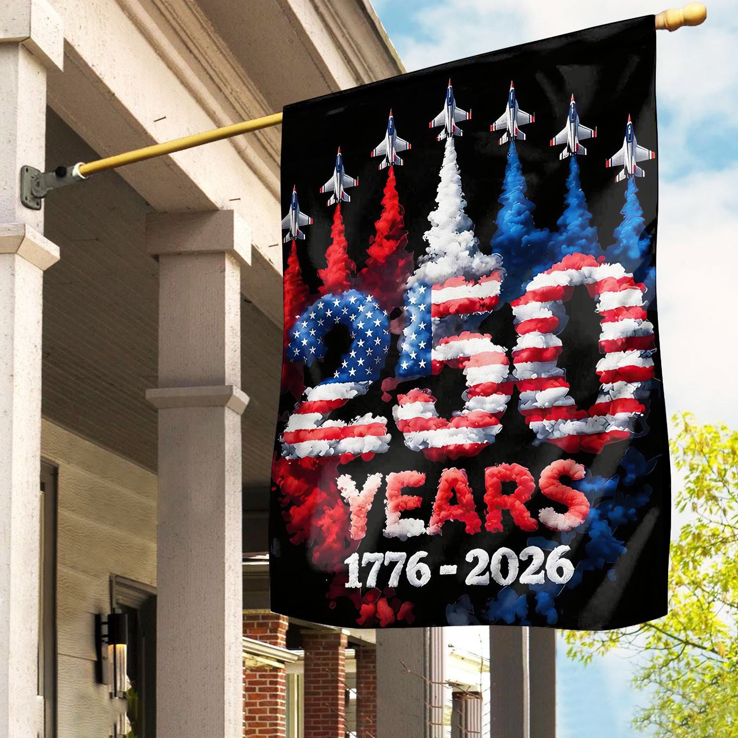 Premium Custom US Military House Flag 4ft x 6ft (48in x 72in)