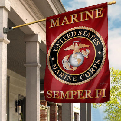 Premium Custom US Military House Flag 4ft x 6ft (48in x 72in)
