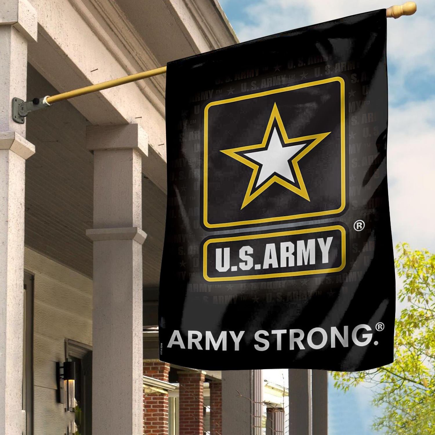 Premium Custom US Military House Flag 4ft x 6ft (48in x 72in)