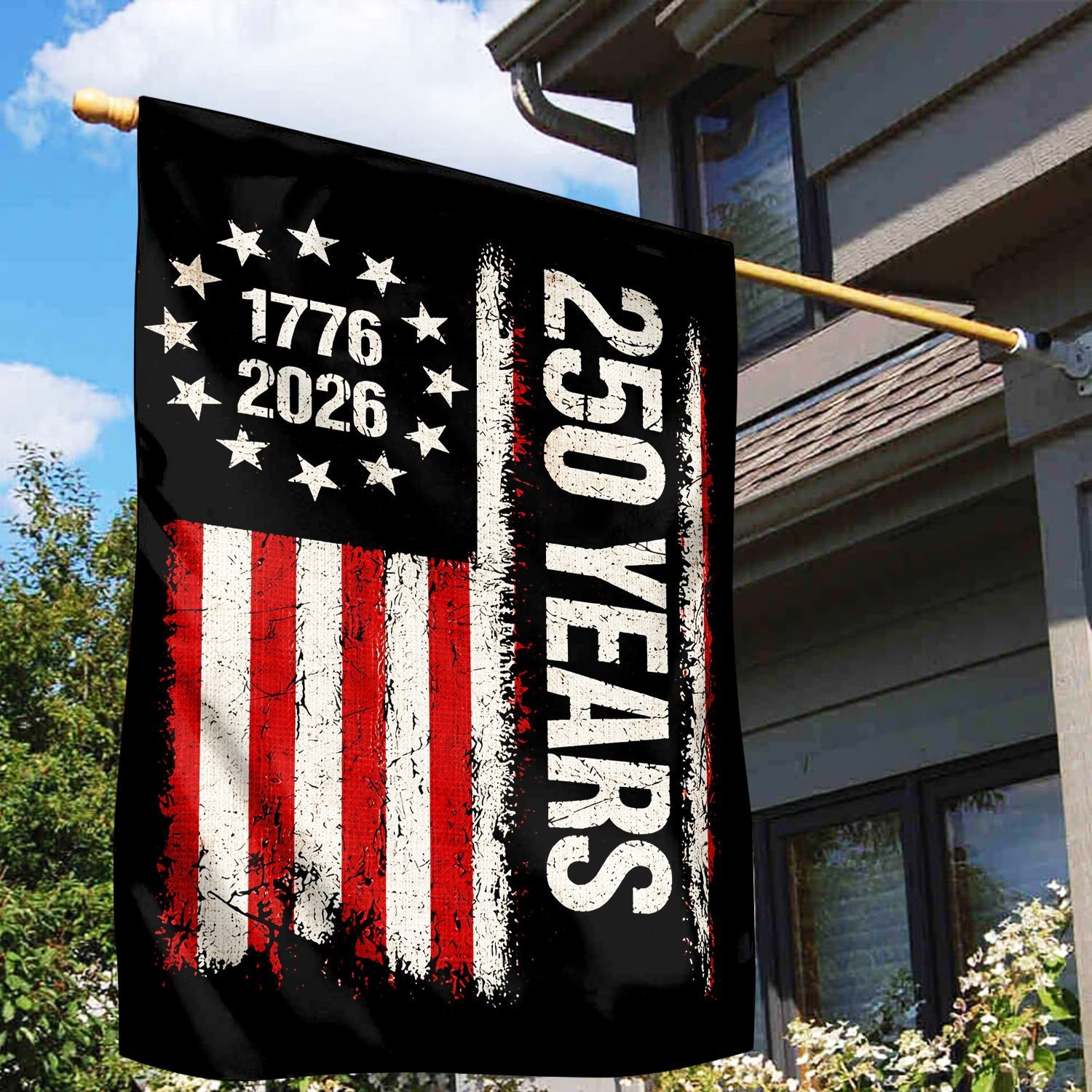 Premium Custom US Military House Flag 4ft x 6ft (48in x 72in)