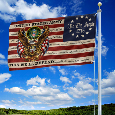 Premium Custom US Army Grommet Flag, Gifts For Army Veteran, Best Gifts On Independence Day, Veterans Day.