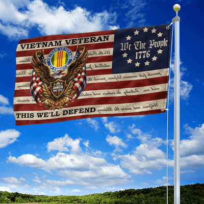 Premium Custom Vietnam Veteran Grommet Flag, Gifts For Vietnam Veteran, Best Gifts On Independence Day, Veterans Day.