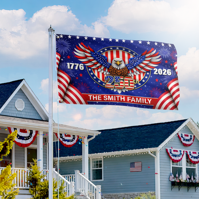 Premium Custom America 250th Anniversary Grommet Flag, America 250th Flag, America 250th Birthday, Best Gifts On Independence Day, Veterans Day.