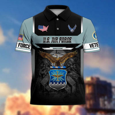 Premium US Veterans Polo Shirt, Gifts For US Veterans, Gifts On Father's Day, Veterans Day.