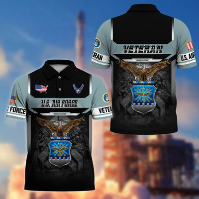 Premium US Veterans Polo Shirt, Gifts For US Veterans, Gifts On Father's Day, Veterans Day.