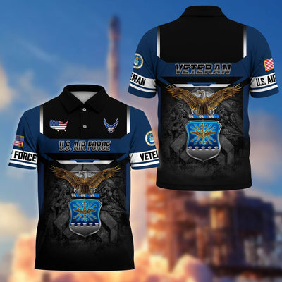 Premium US Veterans Polo Shirt, Gifts For US Veterans, Gifts On Father's Day, Veterans Day.