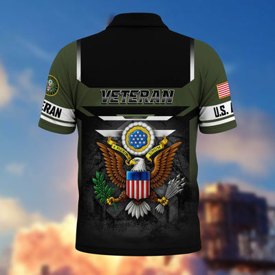 Premium US Veterans Polo Shirt, Gifts For US Veterans, Gifts On Father's Day, Veterans Day.