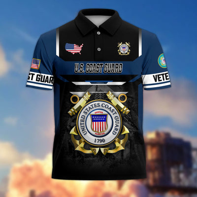 Premium US Veterans Polo Shirt, Gifts For US Veterans, Gifts On Father's Day, Veterans Day.