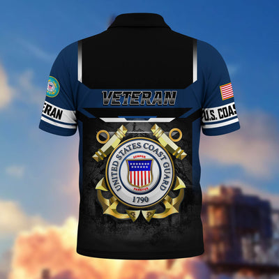 Premium US Veterans Polo Shirt, Gifts For US Veterans, Gifts On Father's Day, Veterans Day.