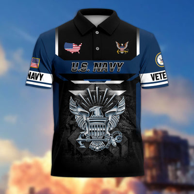 Premium US Veterans Polo Shirt, Gifts For US Veterans, Gifts On Father's Day, Veterans Day.