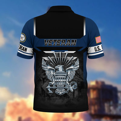 Premium US Veterans Polo Shirt, Gifts For US Veterans, Gifts On Father's Day, Veterans Day.