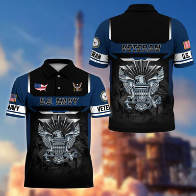 Premium US Veterans Polo Shirt, Gifts For US Veterans, Gifts On Father's Day, Veterans Day.