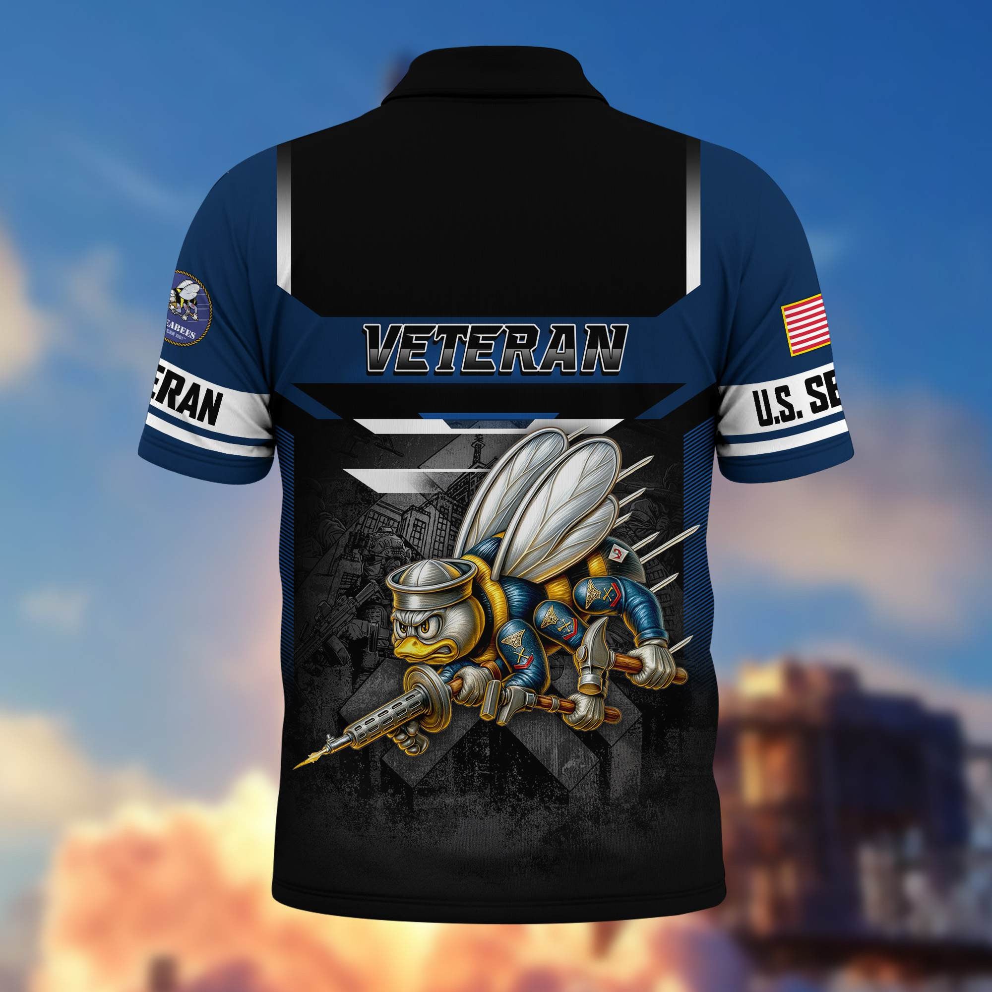 Premium US Veterans Polo Shirt, Gifts For US Veterans, Gifts On Father's Day, Veterans Day.