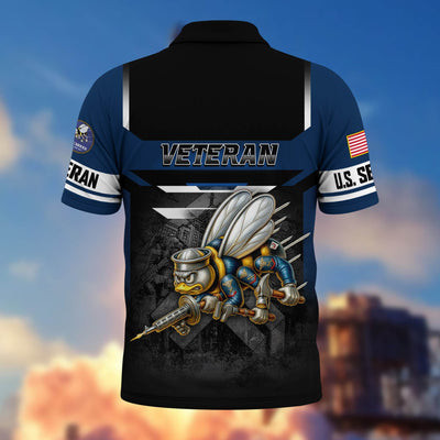 Premium US Veterans Polo Shirt, Gifts For US Veterans, Gifts On Father's Day, Veterans Day.