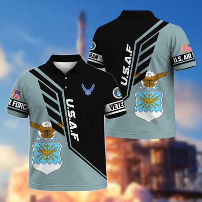 Premium US Veterans Polo Shirt, Gifts For US Veterans, Gifts On Father's Day, Veterans Day.