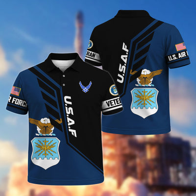 Premium US Veterans Polo Shirt, Gifts For US Veterans, Gifts On Father's Day, Veterans Day.