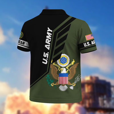 Premium US Veterans Polo Shirt, Gifts For US Veterans, Gifts On Father's Day, Veterans Day.