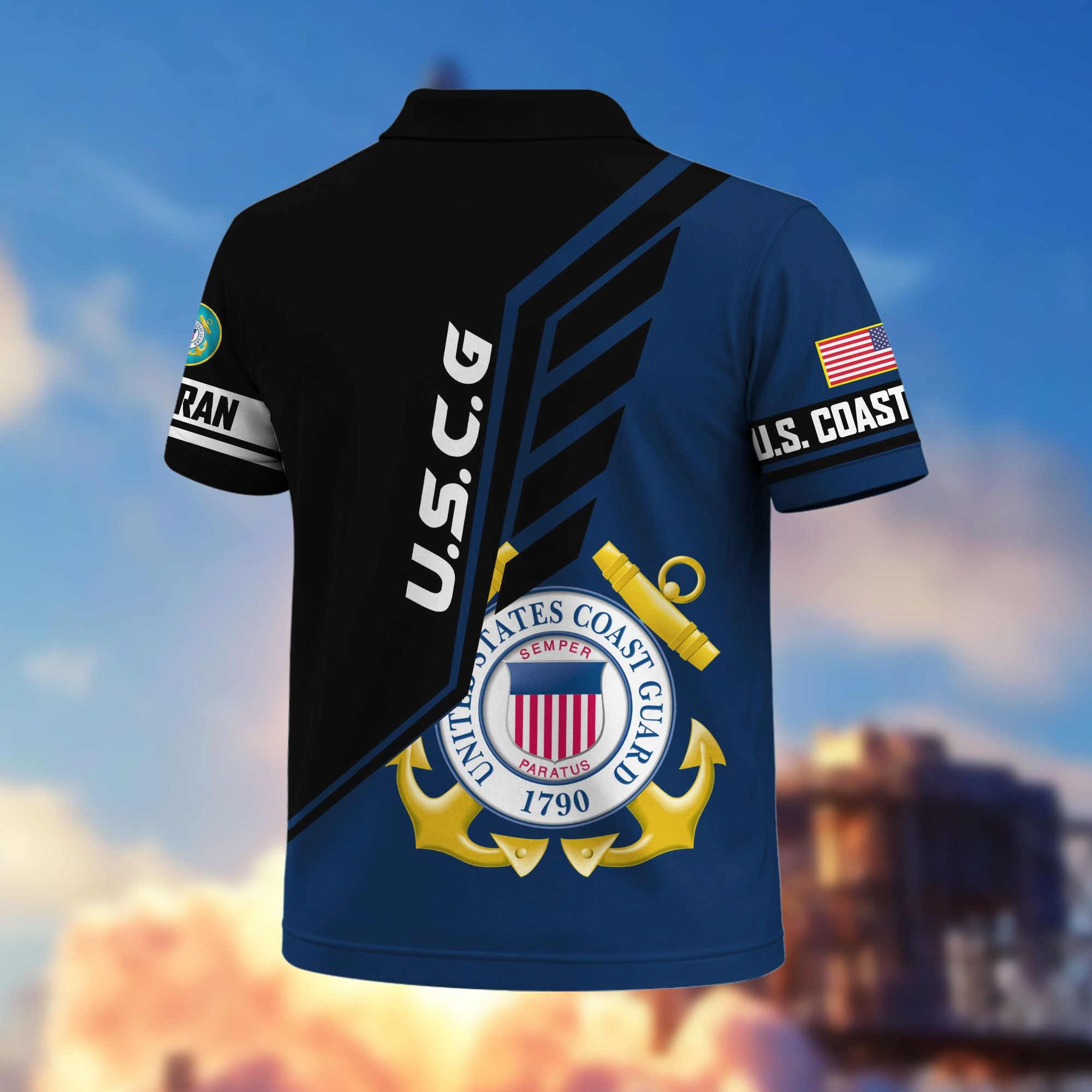 Premium US Veterans Polo Shirt, Gifts For US Veterans, Gifts On Father's Day, Veterans Day.