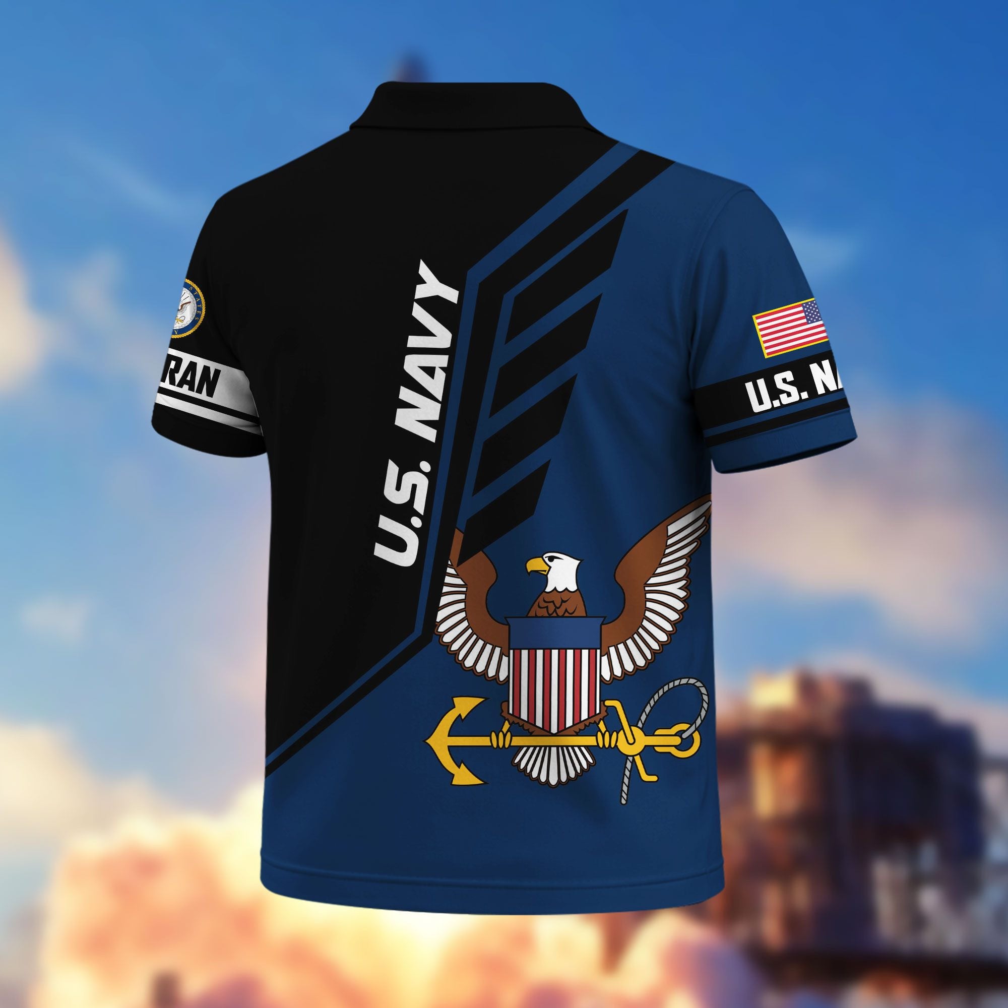 Premium US Veterans Polo Shirt, Gifts For US Veterans, Gifts On Father's Day, Veterans Day.