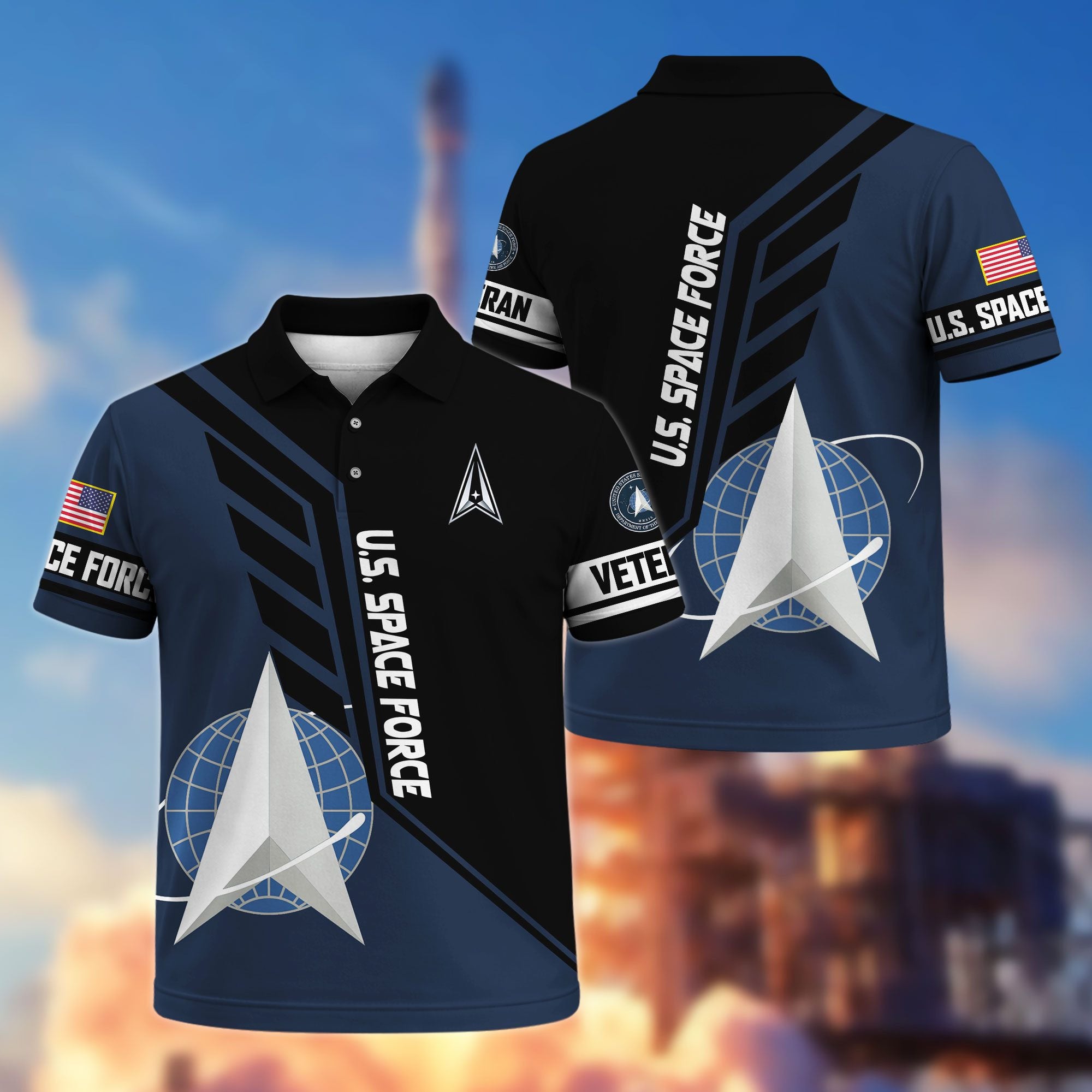 Premium US Veterans Polo Shirt, Gifts For US Veterans, Gifts On Father's Day, Veterans Day.