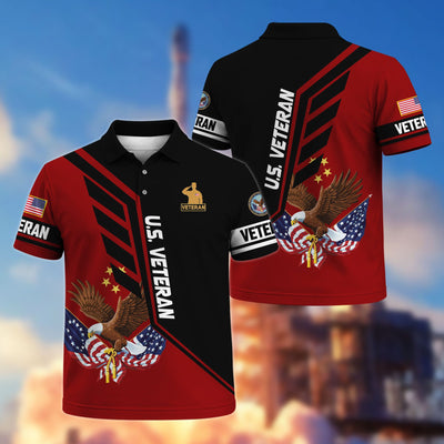 Premium US Veterans Polo Shirt, Gifts For US Veterans, Gifts On Father's Day, Veterans Day.