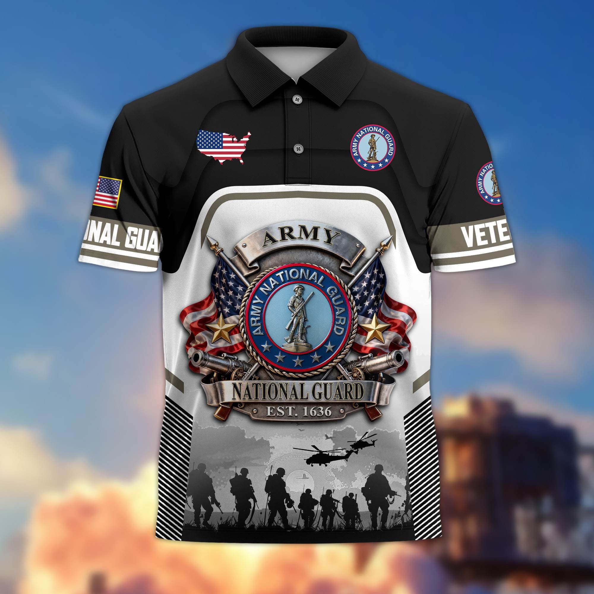 Premium US Veterans Polo Shirt, Gifts For US Veterans, Gifts On Father's Day, Veterans Day.