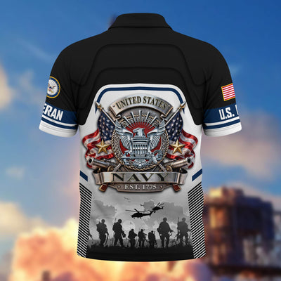 Premium US Veterans Polo Shirt, Gifts For US Veterans, Gifts On Father's Day, Veterans Day.
