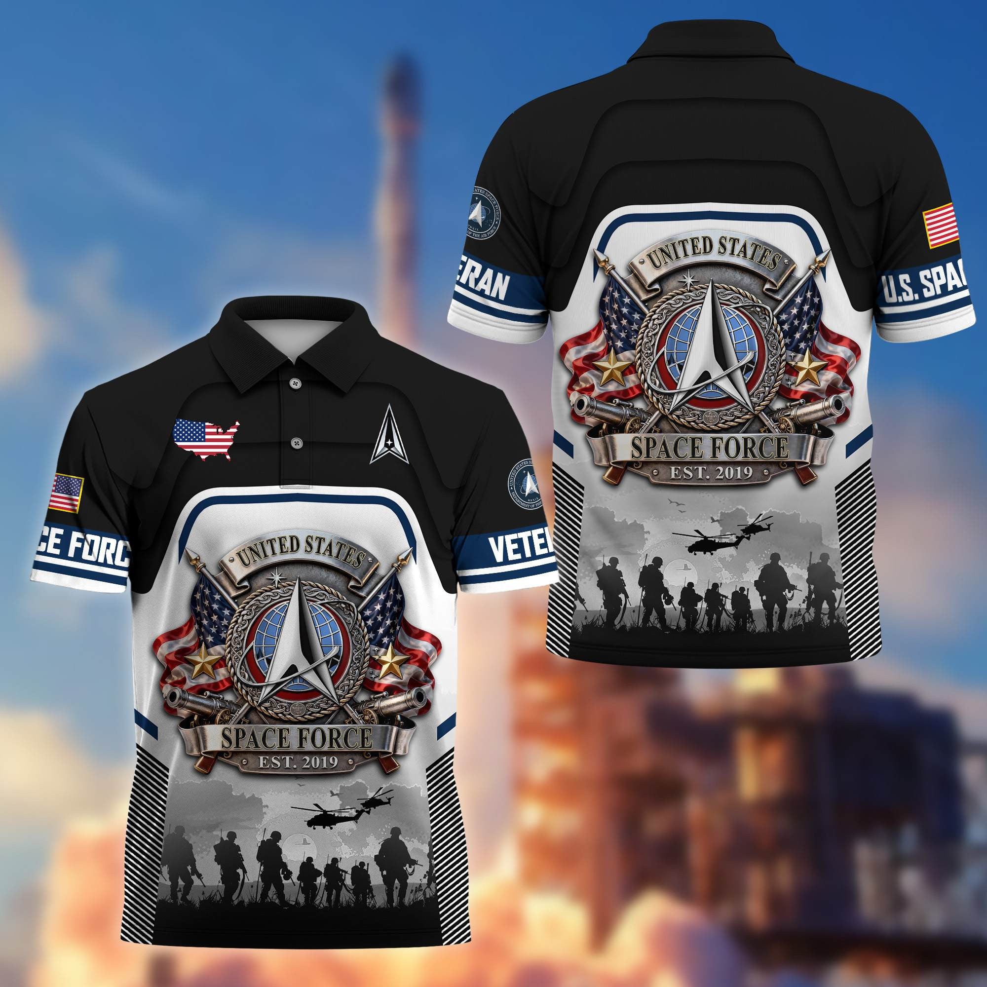 Premium US Veterans Polo Shirt, Gifts For US Veterans, Gifts On Father's Day, Veterans Day.